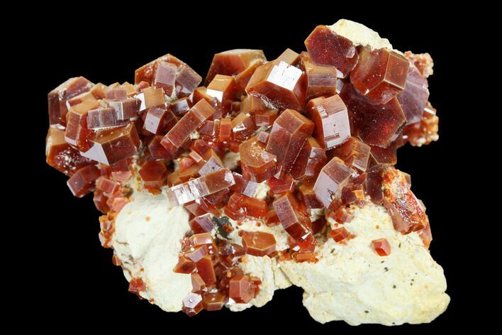 Red & Brown Vanadinite Crystal Cluster - Morocco #117728